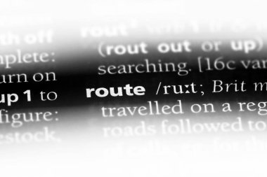 rota Word'de bir sözlük. rota kavramı.