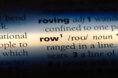 satır Word'de bir sözlük. satır kavramı.