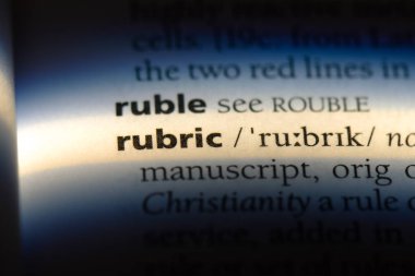 bir sözlüğü'ndeki Rubik sözcüğü. Rubik kavramı.