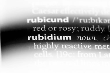 rubidyum Word'de bir sözlük. rubidyum kavramı.