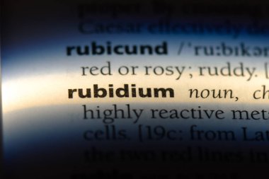 rubidyum Word'de bir sözlük. rubidyum kavramı.