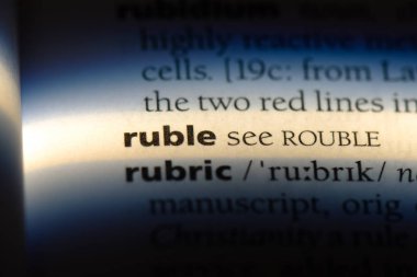 bir sözlüğü'ndeki Rublesi sözcüğü. Rublesi kavramı.