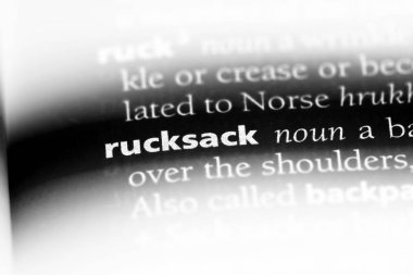 sırt çantası Word'de bir sözlük. sırt çantası kavramı.