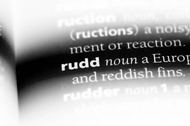 Rudd bir sözlük tek kelimeyle. Rudd kavramı.