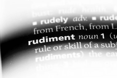 Rudiment sözcük sözlüğe. Rudiment kavramı.