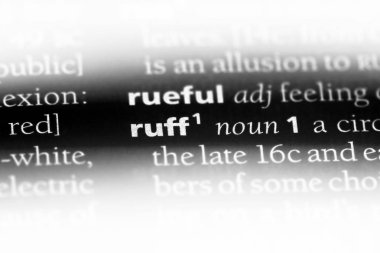 bir sözlüğü Ruff Word'de. Ruff kavramı.