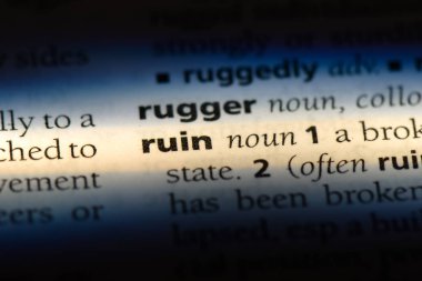 bir sözlüğü'ndeki sözcüğü berbat. harabe kavramı.