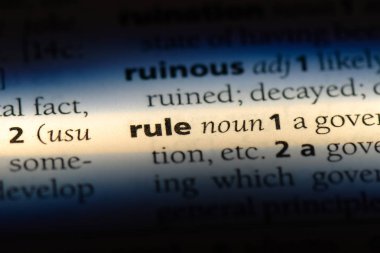 kural Word'de bir sözlük. kural kavramı.