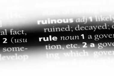 kural Word'de bir sözlük. kural kavramı.