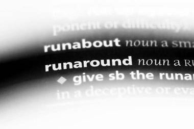 bir sözlüğü'ndeki Runaround sözcüğü. Runaround kavramı.
