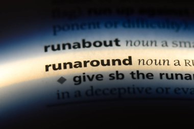 bir sözlüğü'ndeki Runaround sözcüğü. Runaround kavramı.