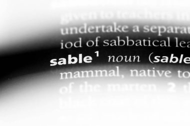 Sable tek kelimeyle bir sözlük. Sable kavramı.
