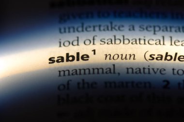 Sable tek kelimeyle bir sözlük. Sable kavramı.