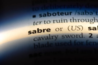 bir sözlüğü'ndeki sözcüğü kılıç. Sabre kavramı.