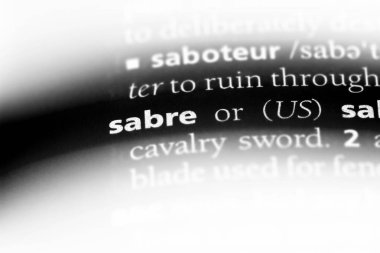 bir sözlüğü'ndeki sözcüğü kılıç. Sabre kavramı.