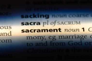 Sacrament Word'de bir sözlük. Sacrament kavramı.