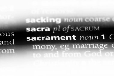 Sacrament Word'de bir sözlük. Sacrament kavramı.