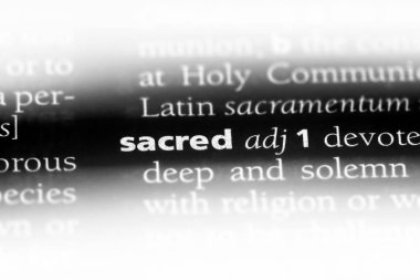 Kutsal kelime sözlüğe. Kutsal kavramı.