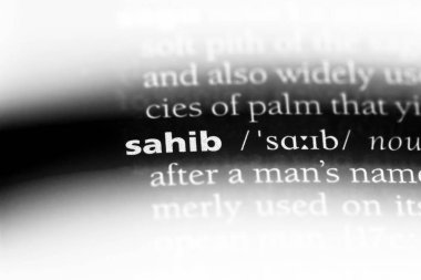 bir sözlüğü'ndeki sahib sözcüğü. Sahib kavramı.