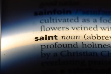 Saint Word'de bir sözlük. Saint kavramı.