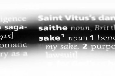Sake Word'de bir sözlük. Sake kavramı.