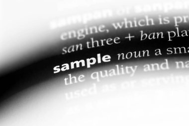 örnek Word'de bir sözlük. örnek kavram.