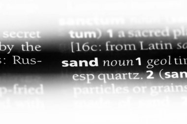 bir sözlüğü'ndeki sözcüğü kum. kum kavramı.