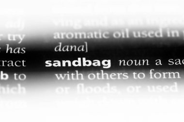bir sözlüğü'ndeki sözcüğü kum torbası. kum torbası kavramı.