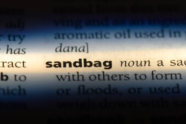 bir sözlüğü'ndeki sözcüğü kum torbası. kum torbası kavramı.