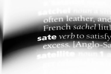 bir sözlüğü'ndeki sözcüğü doyurmak. kavram doyurmak.