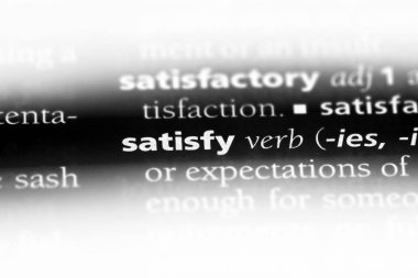 bir sözlüğü'ndeki sözcüğü tatmin. kavram tatmin.