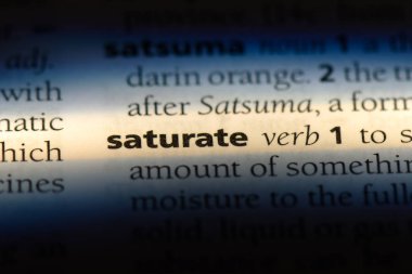 bir sözlüğü'ndeki sözcüğü doyurmak. doymuş kavramı.