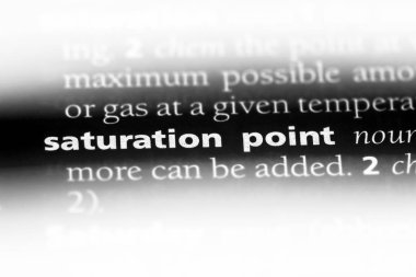 doygunluk noktasına Word'de bir sözlük. doygunluk noktasına kavramı.