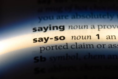 Sözlüğe kadar tek kelime. Öyle kavramı.