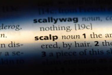 bir sözlüğü'ndeki sözcüğü kafa derisi. kafa derisi kavramı.