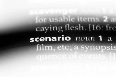 Senaryo Word'de bir sözlük. Senaryo kavramı.