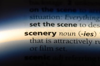 sahne Word'de bir sözlük. sahne kavramı.