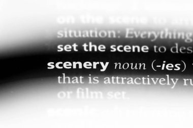 sahne Word'de bir sözlük. sahne kavramı.