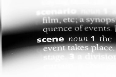 sahne Word'de bir sözlük. sahne kavramı.