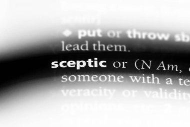 şüpheci Word'de bir sözlük. şüpheci kavramı.