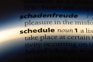 bir sözlüğü'ndeki sözcüğü zamanlayın. zamanlama kavramı.