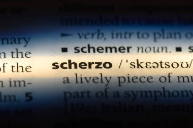 Scherzo Word'de bir sözlük. Scherzo kavramı.