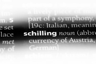 Schilling Word'de bir sözlük. Schilling kavramı.