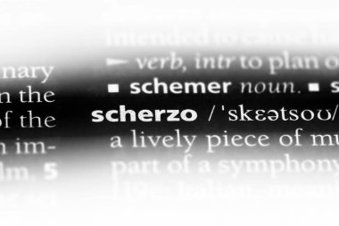 Scherzo Word'de bir sözlük. Scherzo kavramı.