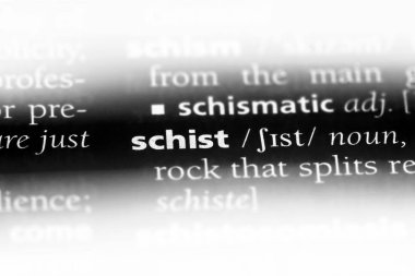 şist Word'de bir sözlük. şist kavramı.