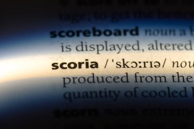 scoria sözcük sözlüğe. scoria kavramı.