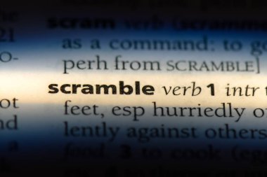 Scramble Word'de bir sözlük. Scramble kavramı.