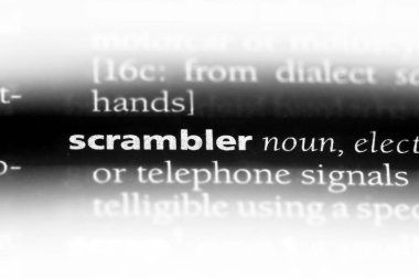 Scrambler Word'de bir sözlük. Scrambler kavramı.