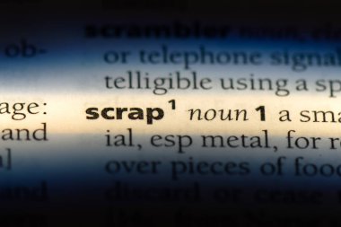 hurda Word'de bir sözlük. hurda kavramı.