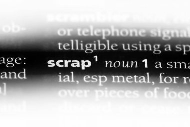 hurda Word'de bir sözlük. hurda kavramı.